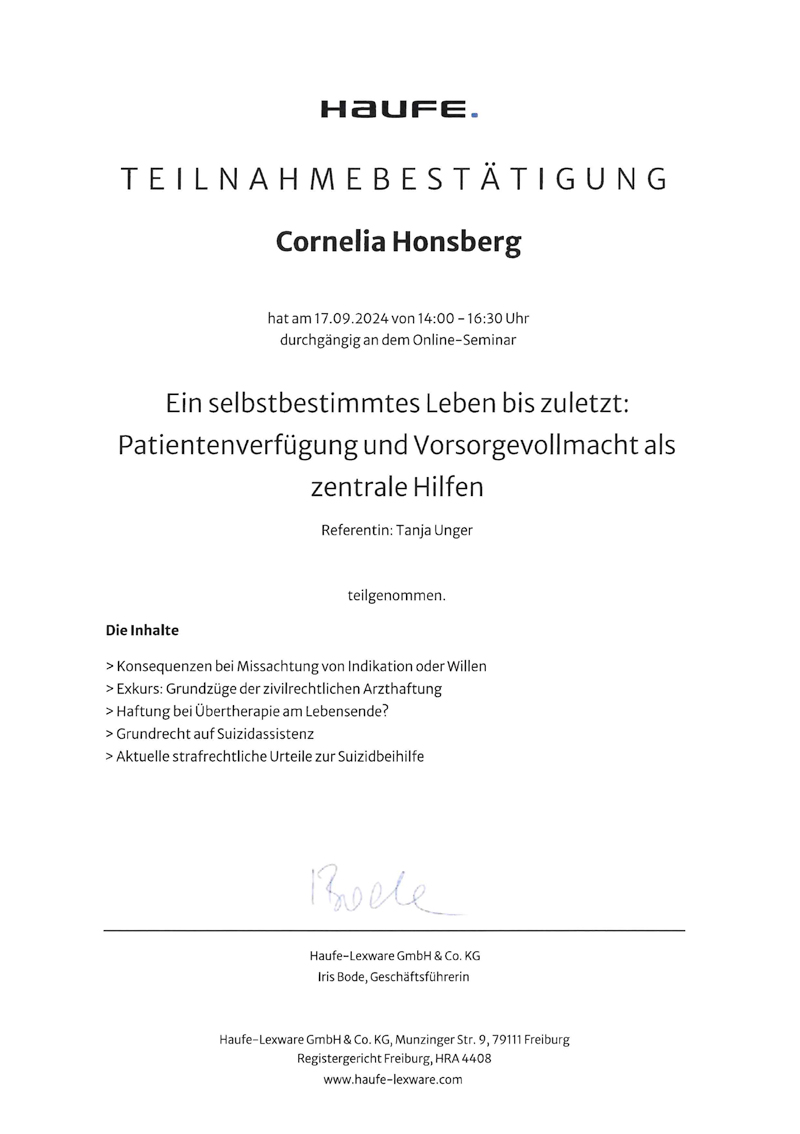 Patientenverfuegung